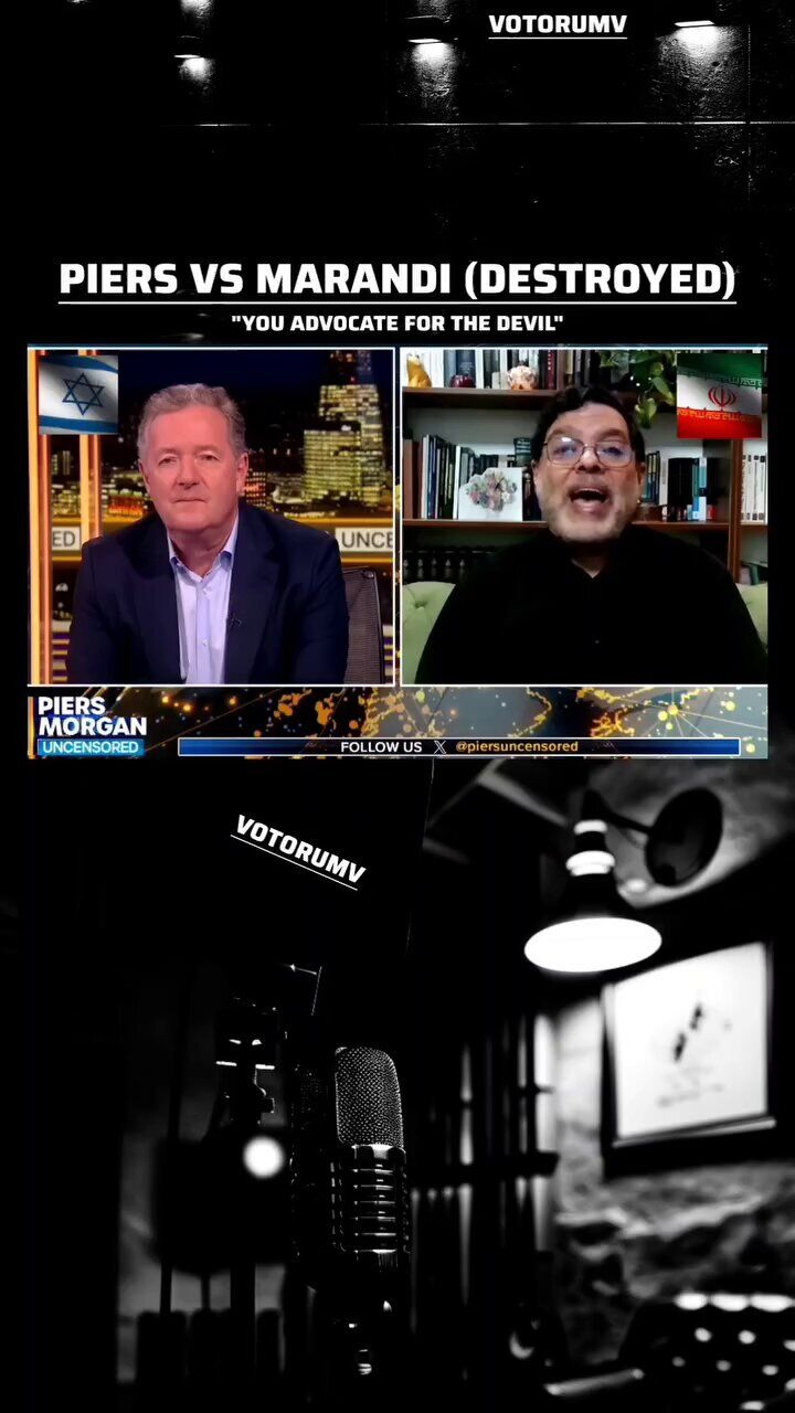 Image for the Tweet beginning: Piers Morgan Silenced by Iranian